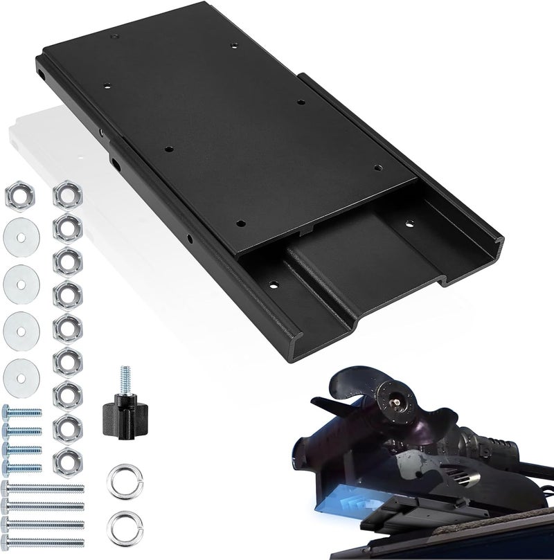 Pilida 1854035 MKA-16-03 Trolling Motor Quick Release Bracket Trolling Motor Mount for Ulterra Terrova PowerDrive,PowerDrive V2,PowerDrive Pontoon and Deckhand 40 Black Aluminum 1854036 - Image 1